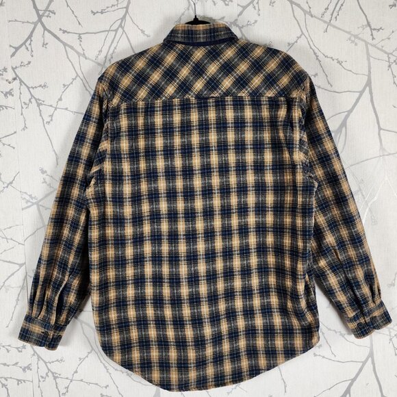 Levi's California VTG Yellow Plaid Wool Cotton Blend Shirt - Picture 3 of 4